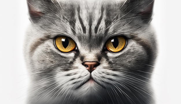 Вектор головы красивого котенка, созданный с помощью Midjourney