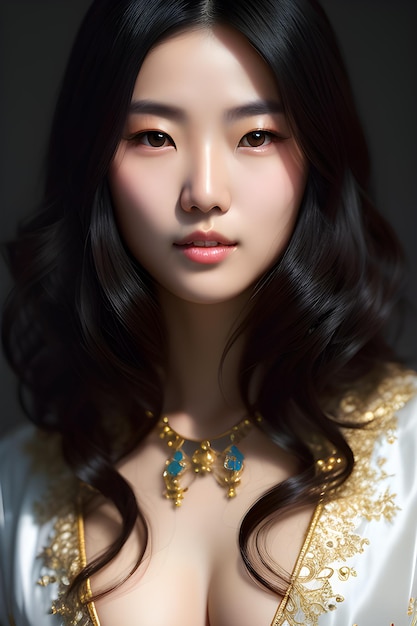 Beautiful Korean woman with beautiful skin Beautiful Korean model