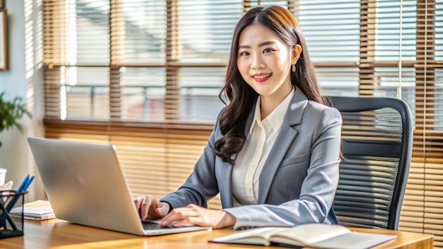 Photo beautiful korean woman works as a secretary in the company