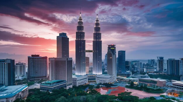 クアラ・ルンプール (Kuala Lumpur) のスカイラインはマレーシアのスカイ・スカイ (Sky Skyline) と呼ばれています