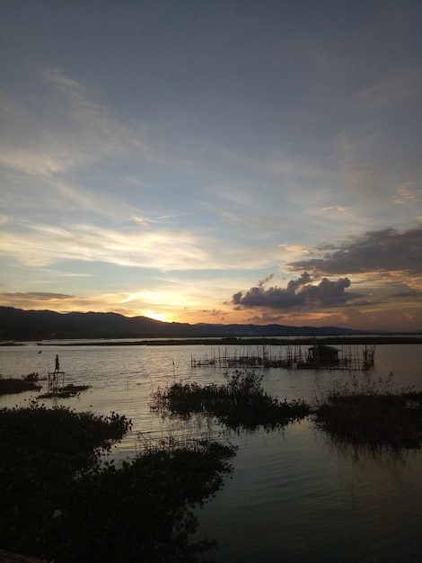 Beautiful lake in the afternoon