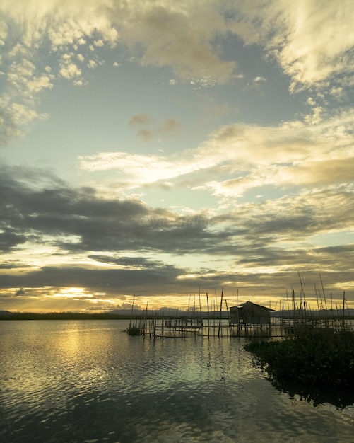 Beautiful lake in the afternoon