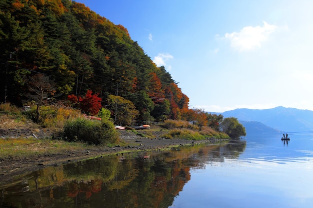 Beautiful lake during autumn season