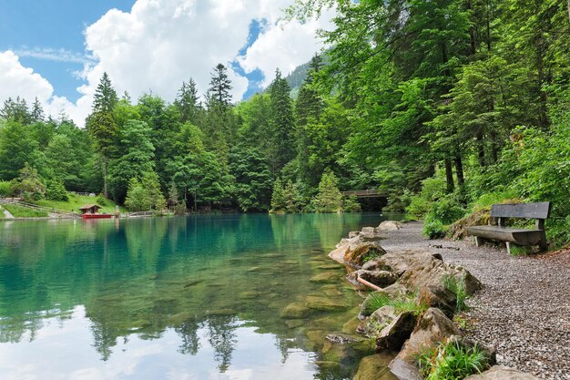 Beautiful lake Blausee