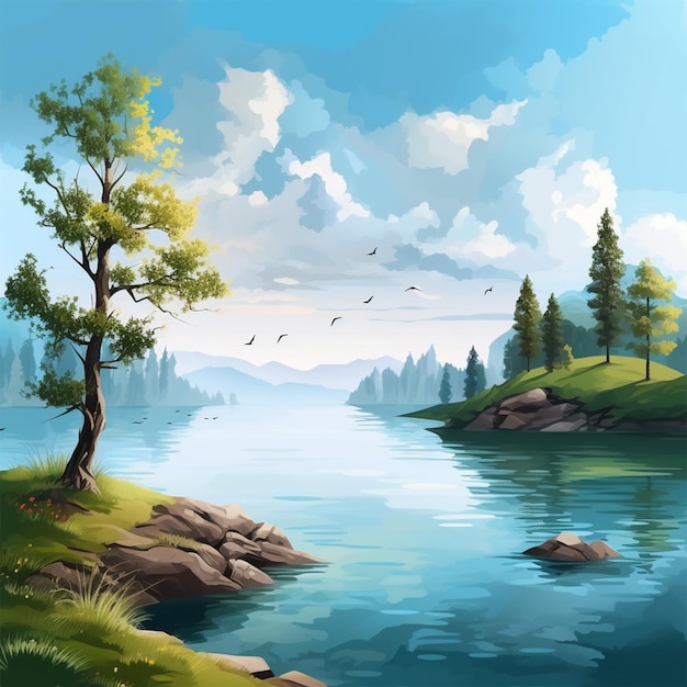 Beautiful Lake Landscape