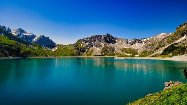 A beautiful lake in Lunersee in Austria