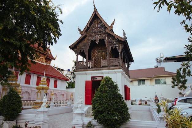 Beautiful landscape of ancient  temple in wat saen fang Temple, Chiang mai,Thailand