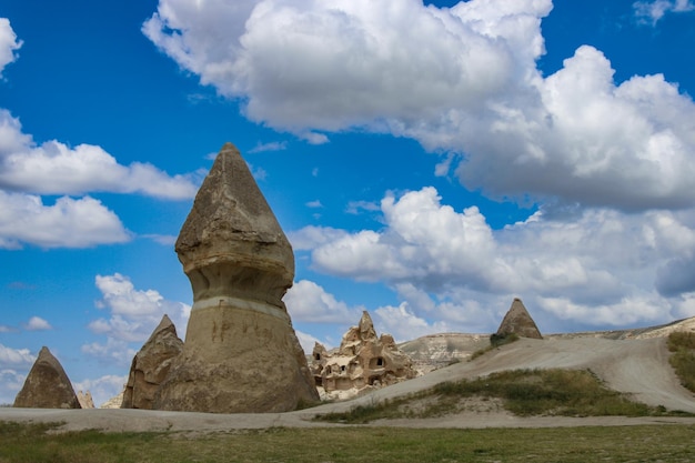 Beautiful landscape Cappadocia stone and Goreme national park Nevsehir Turkey