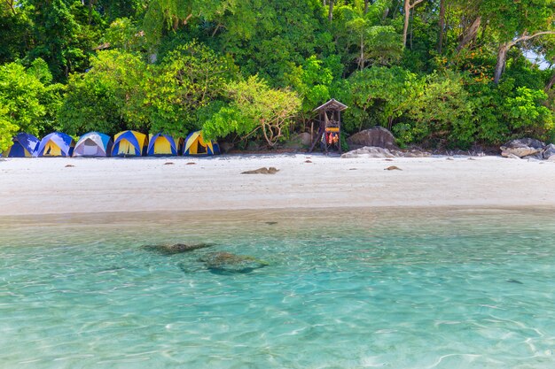 Photo beautiful landscape and clear water at similan island ,andaman sea , phuket, thailand