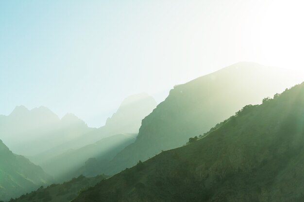 Photo beautiful landscape of fann mountains, tajikistan