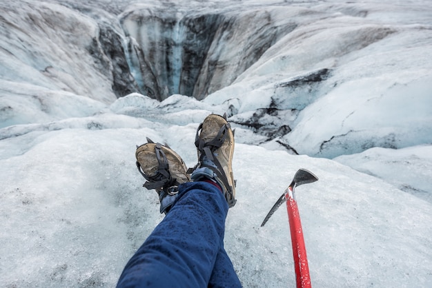 Beautiful landscape on a Glacier 