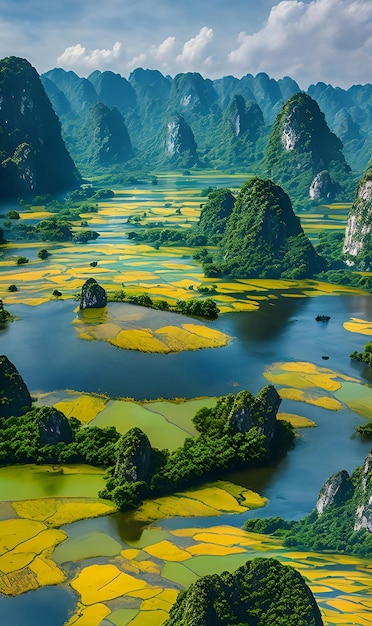 Красивый пейзаж Гуйлиня, Китай