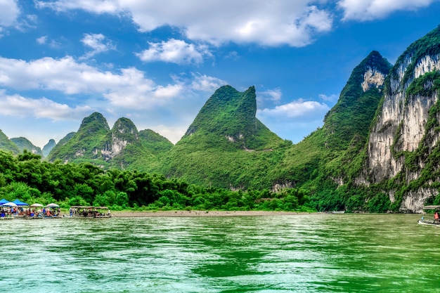 Foto il bellissimo paesaggio di guilin, guangxi