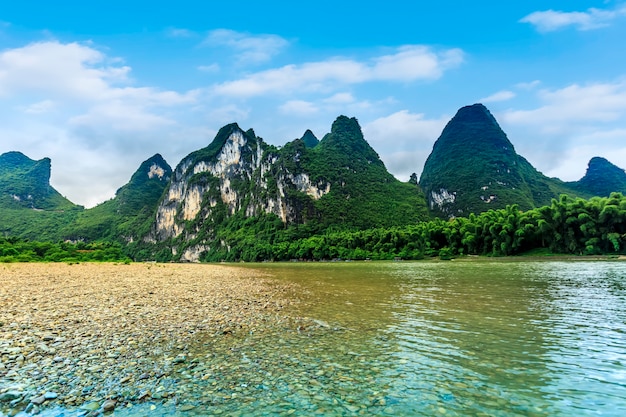 Photo the beautiful landscape of guilin, guangxi