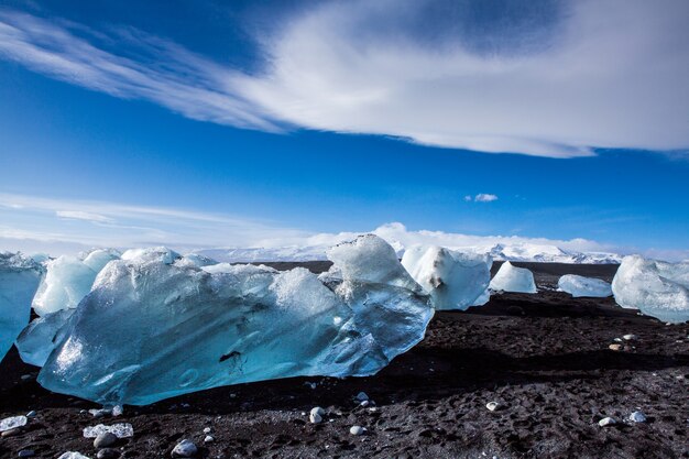 Beautiful landscape in iceland Amazing ice nature