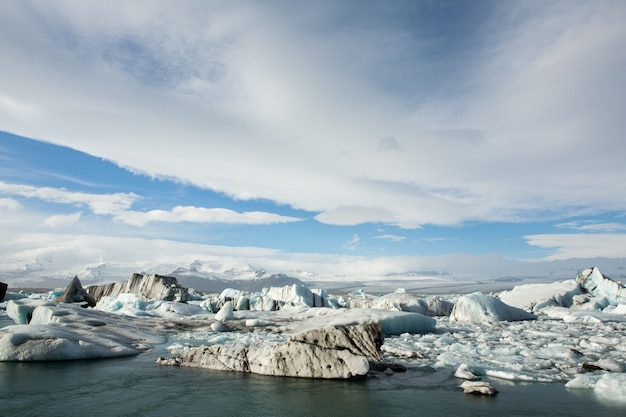 Photo beautiful landscape in iceland amazing ice nature