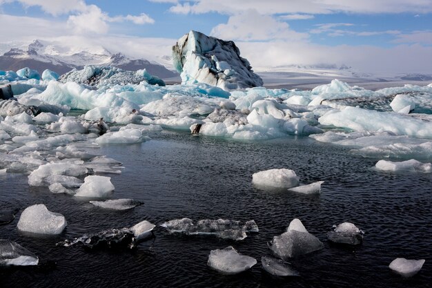 アイスランドの美しい風景素晴らしい氷の自然