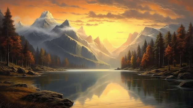 Beautiful landscape illustration