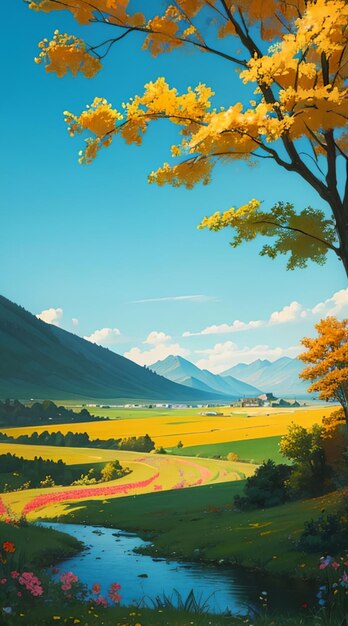 Beautiful landscape for mobile wallpaper