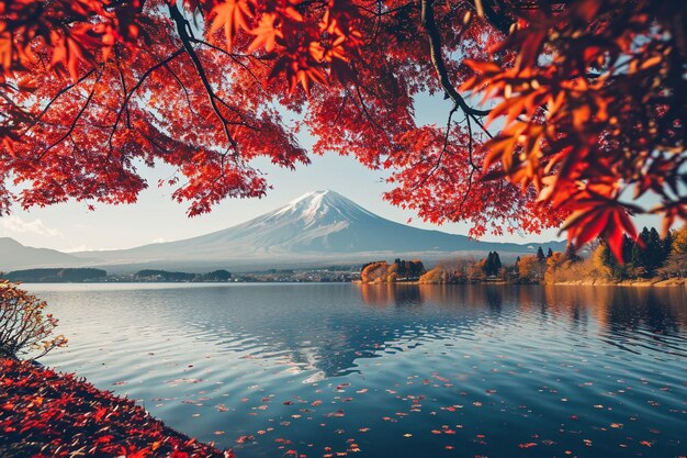 Beautiful landscape of mountain fuji