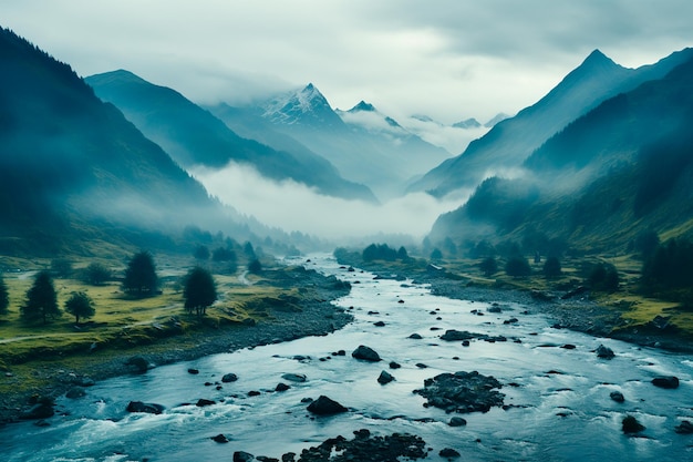 美しい山の風景