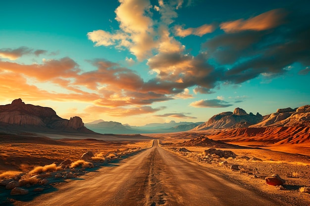 Beautiful landscape of the negev desert the namib naukluft park in namibiagenerative ai