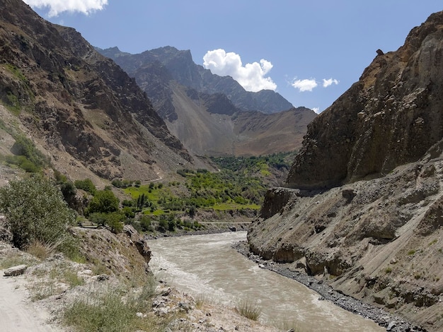 Beautiful landscape in Pamir mountains