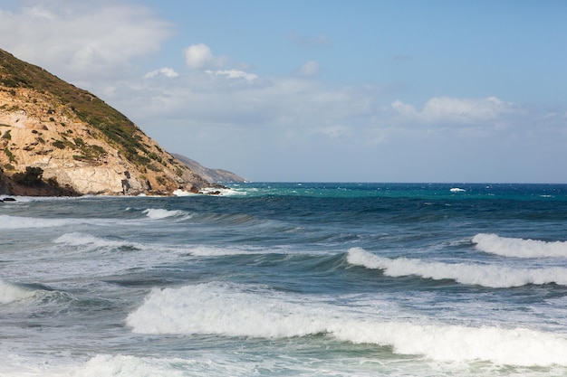 Beautiful landscape photo from the island of Crete, Greece. Summer nature from Crete. 
Chill tourism