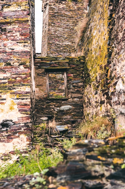 A beautiful landscape photography with old village Usghuli in Caucasus Mountains in Georgia