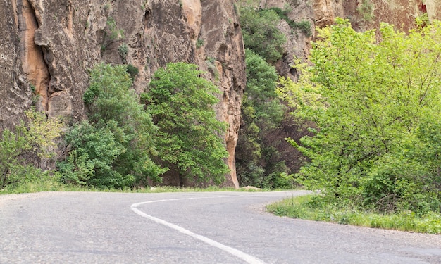 아름다운 풍경 도로. 봄. 아르메니아