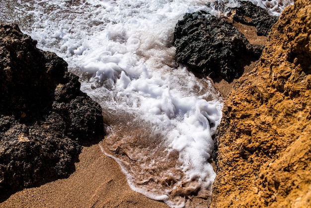 Beautiful landscape of the sand and sea