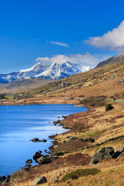 The beautiful landscape of snowdonia national park wales