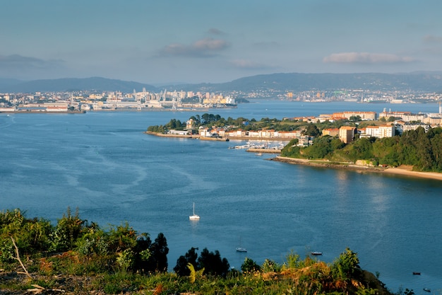 Beautiful landscape of a Spanish estuary in the north of Spain