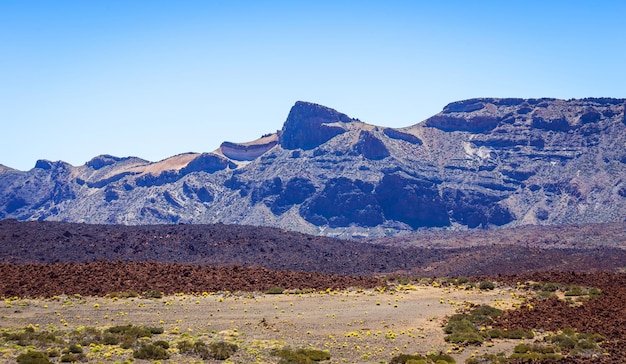 Foto bellissimo paesaggio del parco nazionale del teide tenerife canarie spagna