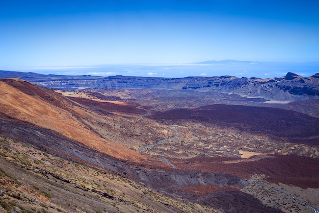 Beautiful landscape of Teide national park Tenerife Canary island Spain