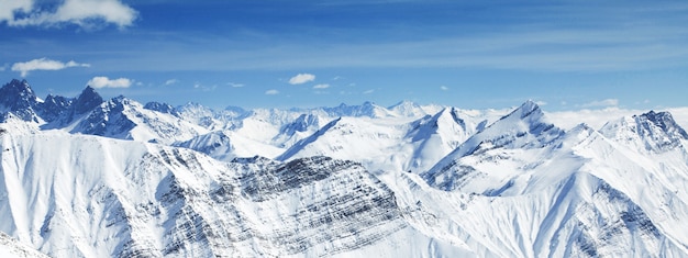 Beautiful landscape of winter mountains