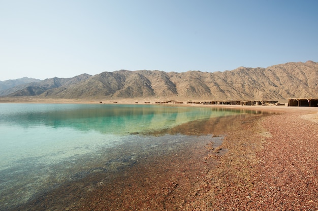 Beautiful landscape with calm sea and village