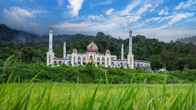 Beautiful landscape with mosque