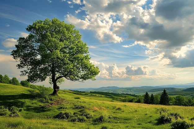 Foto bellissimo paesaggio con alberi