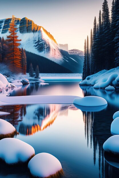 Premium AI Image  Beautiful landscape