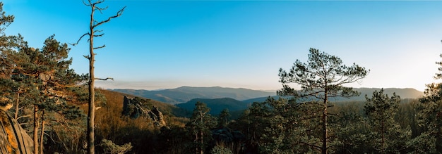 Beautiful landscapes of Dovbush Ukraine in autumn