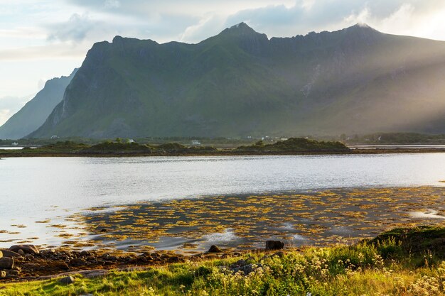 Lofoten 섬, 북부 노르웨이의 아름다운 풍경.