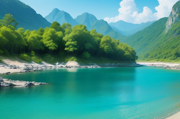 Beautiful landscapes and natural scenery make people relax and enjoy the background wallpaper
