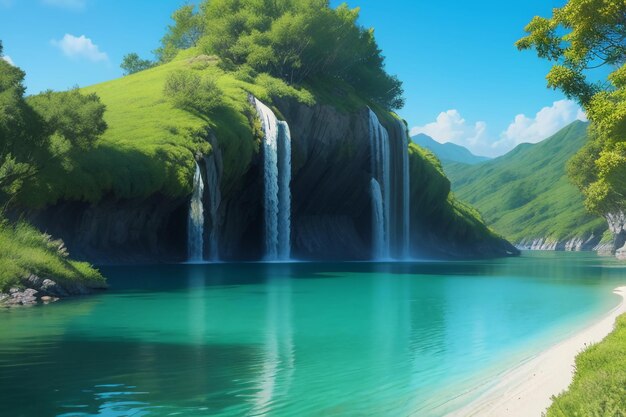 Beautiful landscapes and natural scenery make people relax and enjoy the background wallpaper