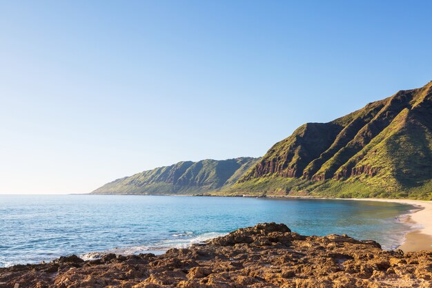 Beautiful landscapes in Oahu island, Hawaii