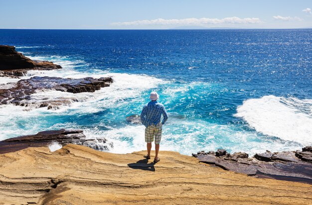 Beautiful landscapes in Oahu island, Hawaii