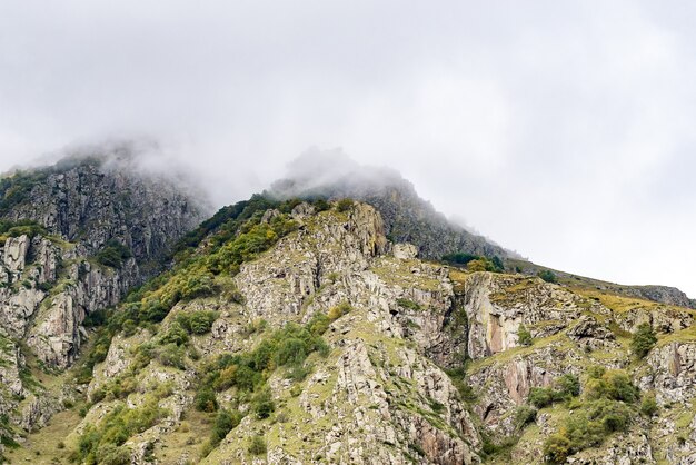 Beautiful landscapes with high mountains of Georgia