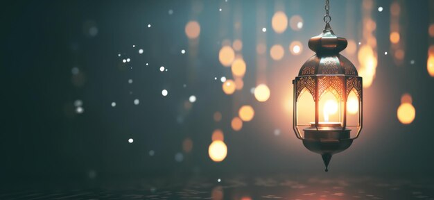 Beautiful lanterns for Ramadan Banner for the Ramadan holiday