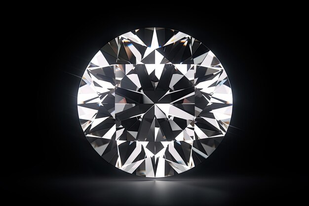 Beautiful large crystal clear shining round cut diamond