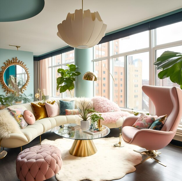 Beautiful large luxury condo living room